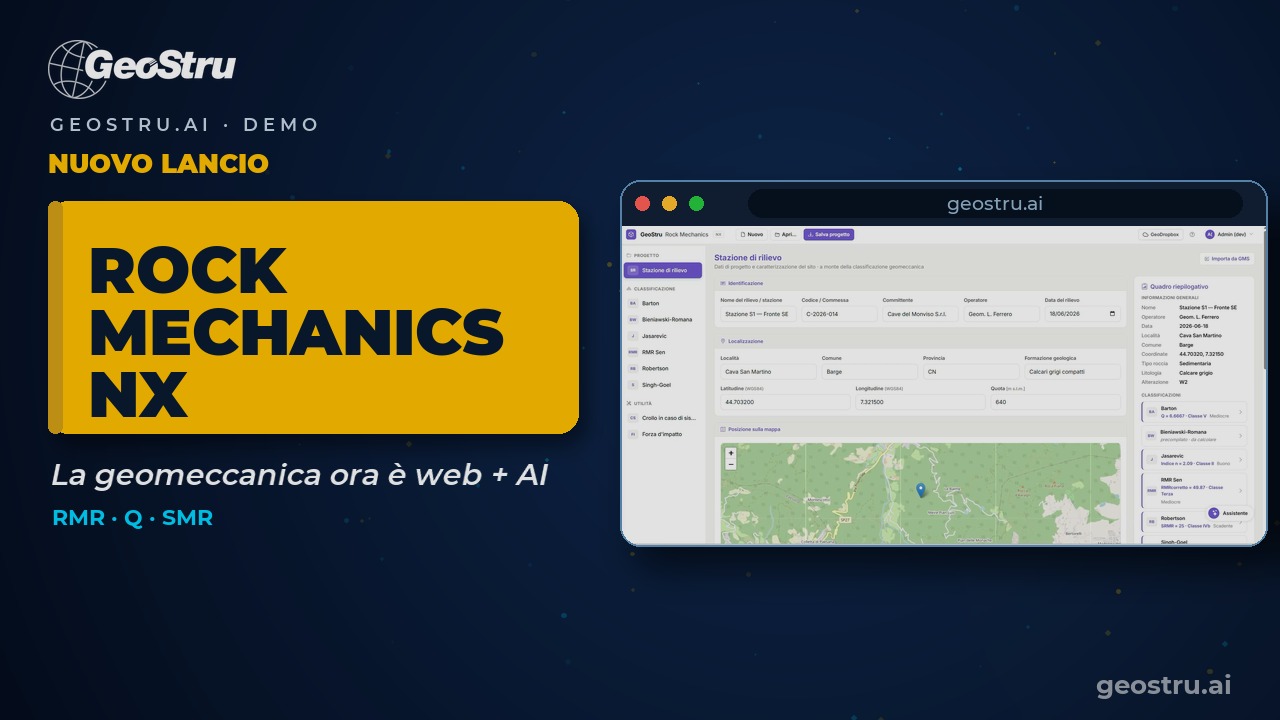 RockMechanics NX - web-based rock mechanics with AI (RMR, Q, SMR)
